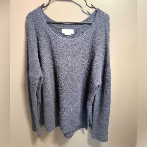Elegant Heather Blue Women's Sweater